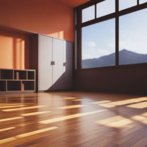 An image showing a room with a combination of hardwood and tile flooring, with a clear transition between the two materials