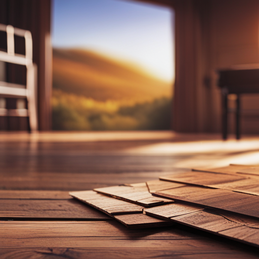 An image of a cracked and uneven wood floor in an old home, with visible gaps and wear in the boards