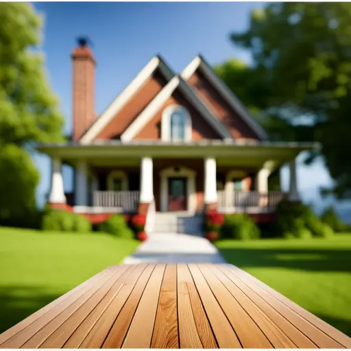 An image of a modern, well-maintained home with hardwood flooring and a clear path to the front door, contrasting with an older, worn home with damaged carpet and cluttered floors