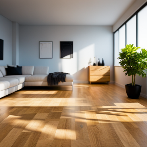 An image of a room with hardwood flooring and a floor mat, showing the contrast between the two surfaces