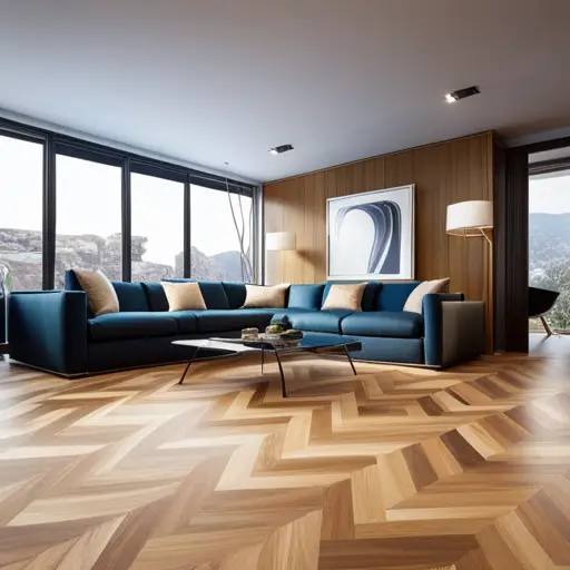 An image of a room with different flooring options, such as hardwood, carpet, and tile, to visually depict the psychology behind flooring choices