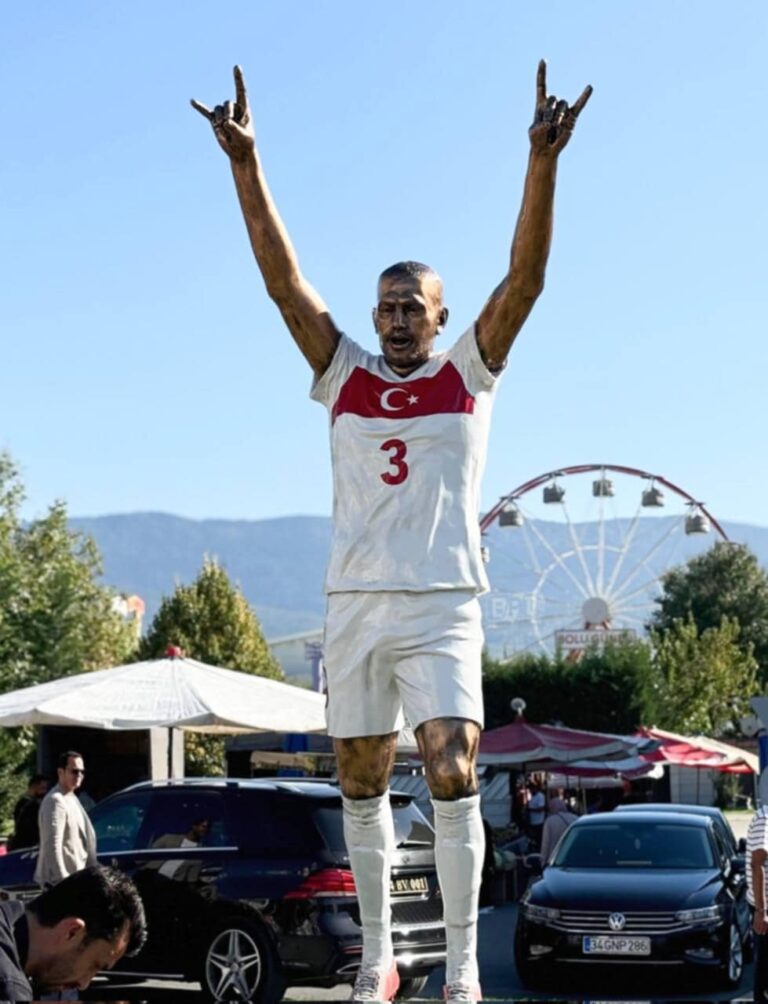 Turkey unveils statue of Merih Demiral making the same controversial gesture that got him banned at the Euros 2024